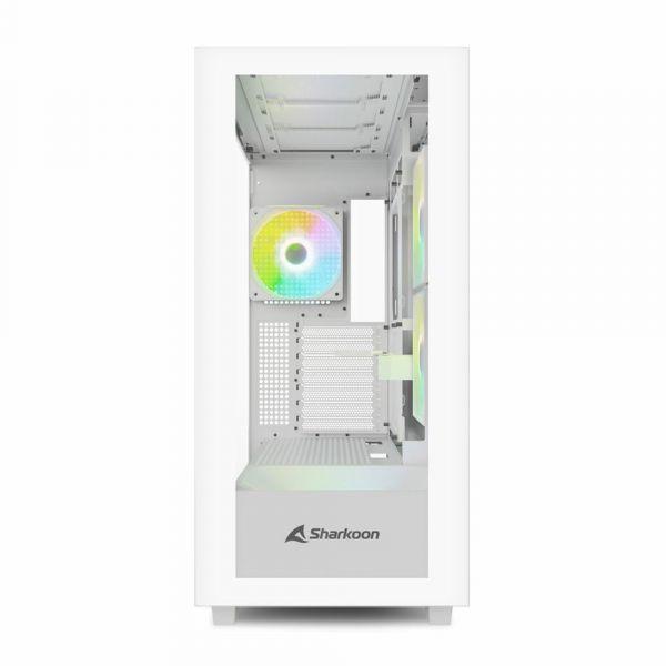 Caixa de Computador SHARKOON Rebel C60 RGB (ATX, Micro ATX, Mini-ITX - 2,5" - Aço, vidro temperado - Branco) — miniatura 2