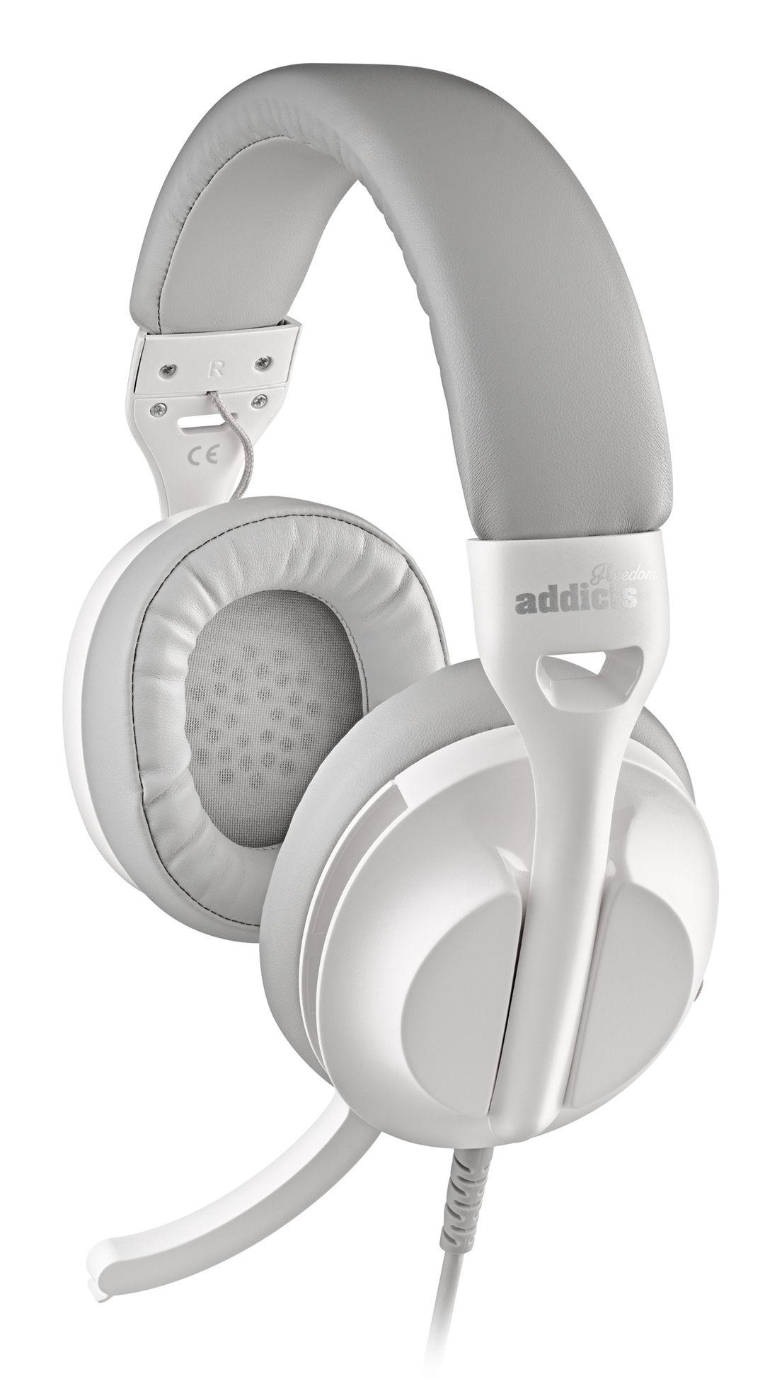 Headset NGS VOX805-C (Binaural - Com fios - Circum-aural - Branco)