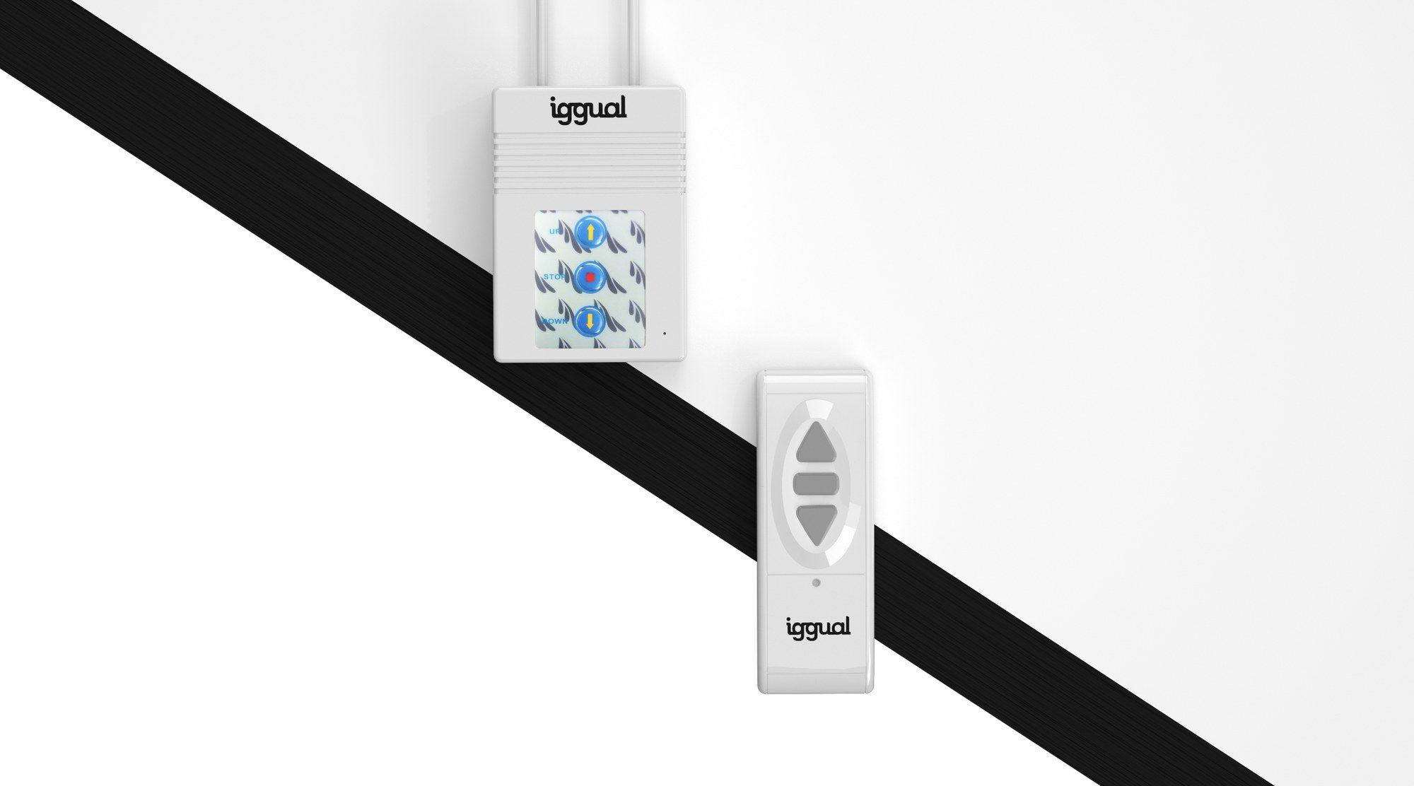 Ecrã de Projeção Elétrico IGGUAL PSIPS184 (2,03 m - 80" - Preto e Branco) — miniatura 14