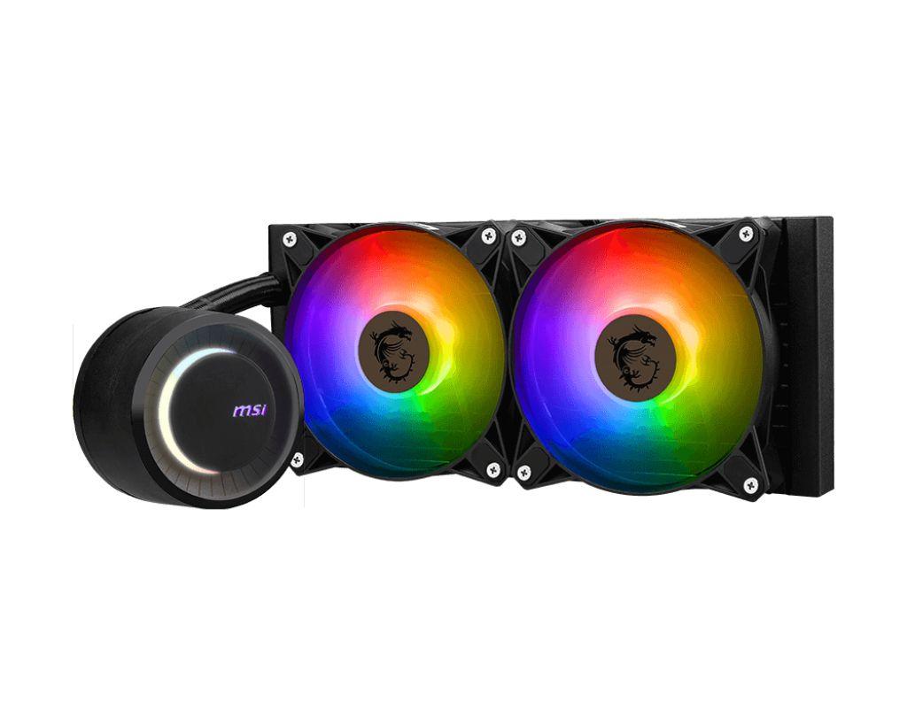 Sistema de Refrigeração Líquida AIO para CPU MSI MAG CoreLiquid E240 (120 mm - 2 ventoinhas - 4-pin - Preto) — miniatura 3