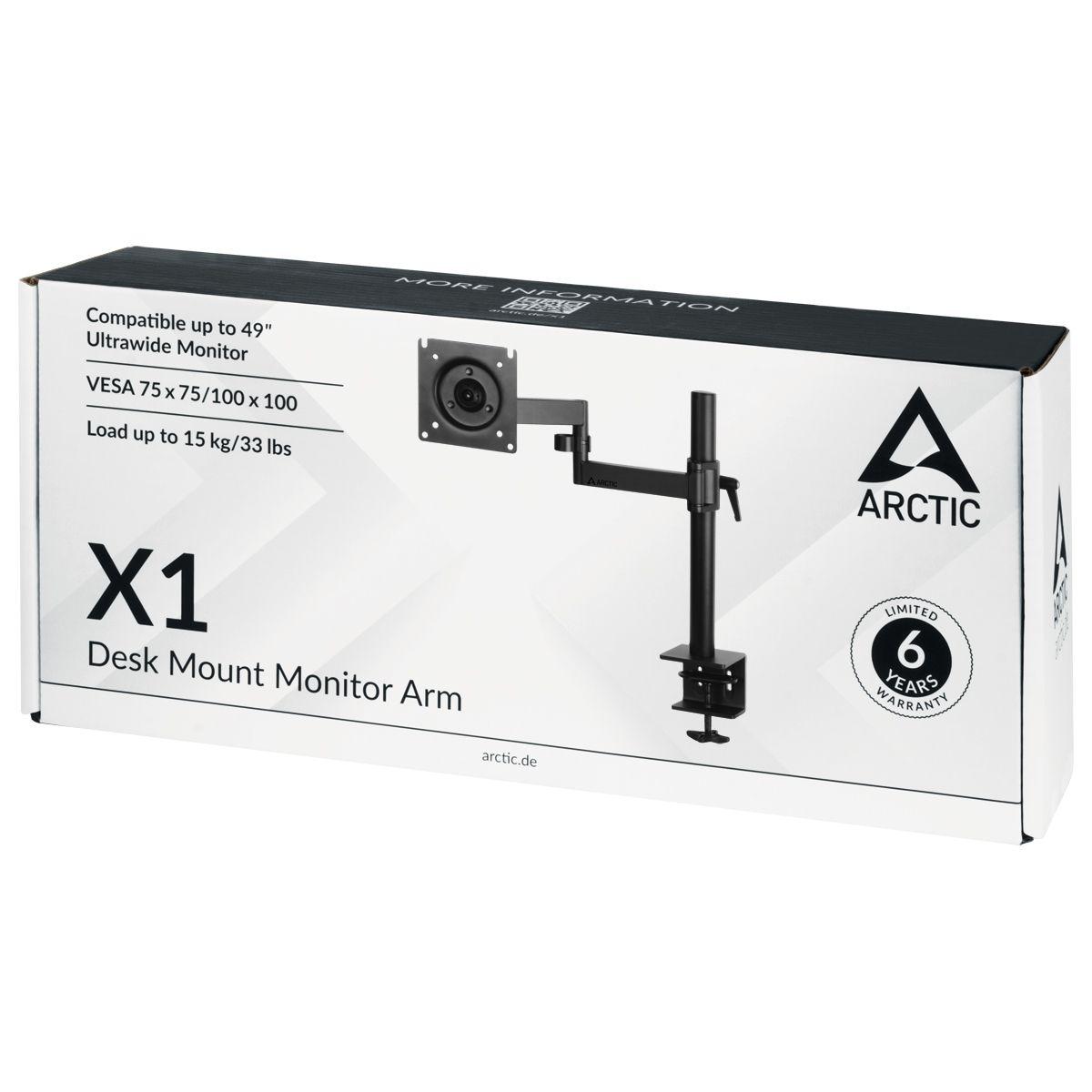 Suporte de Monitor ARCTIC X1 Desk Mount (13-43" - até 10 kg - Preto), miniatura 6