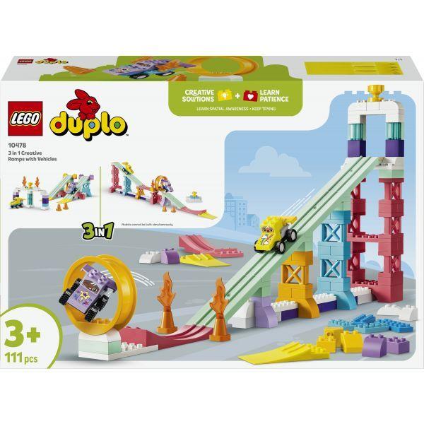 LEGO 10478 Duplo Rampas Criativas com Veículos 3 em 1 (3+ anos - 111 peças), miniatura 3