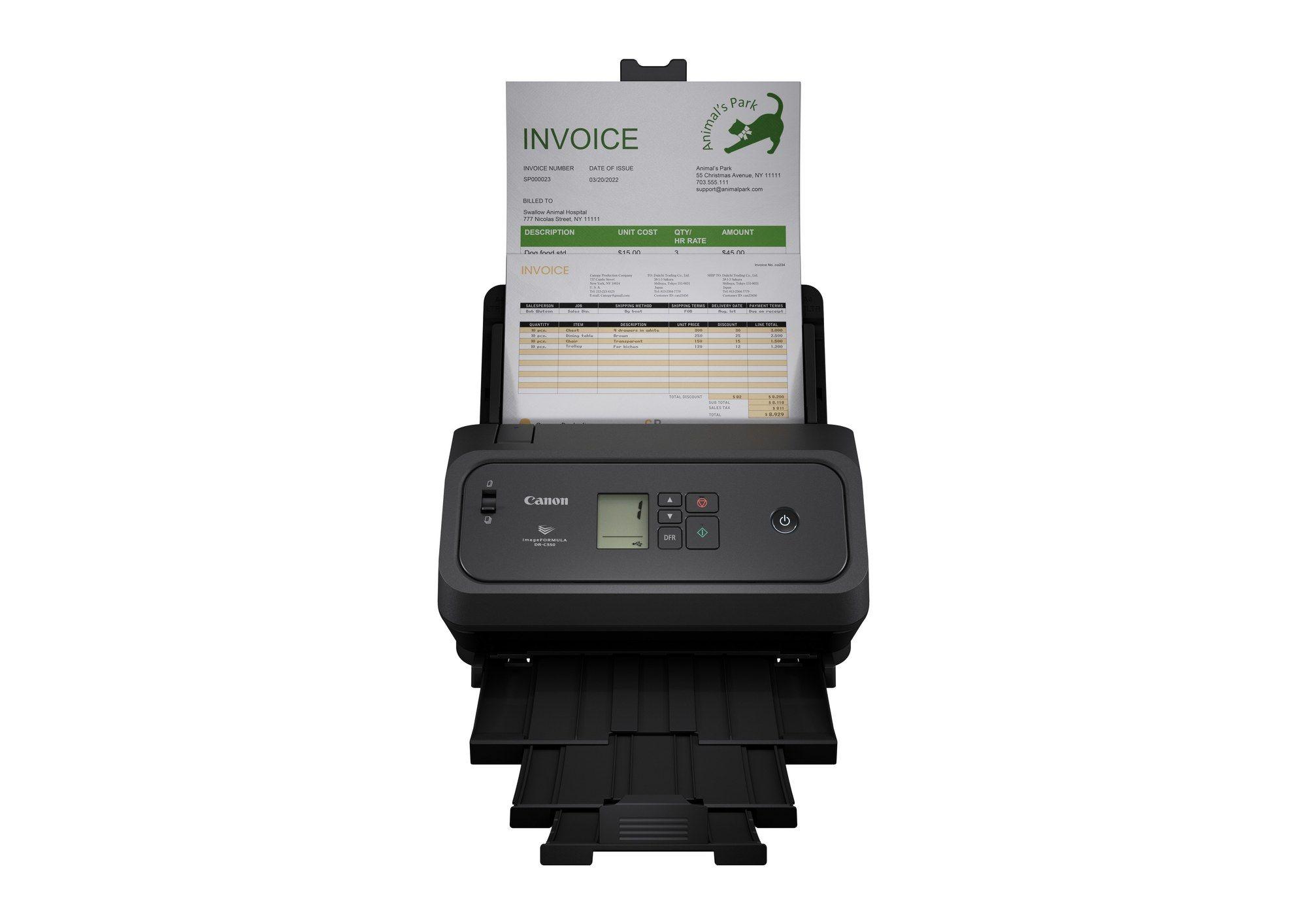 Scanner ADF CANON imageFORMULA DR-C350 (USB, Ethernet LAN - Preto) — miniatura 2