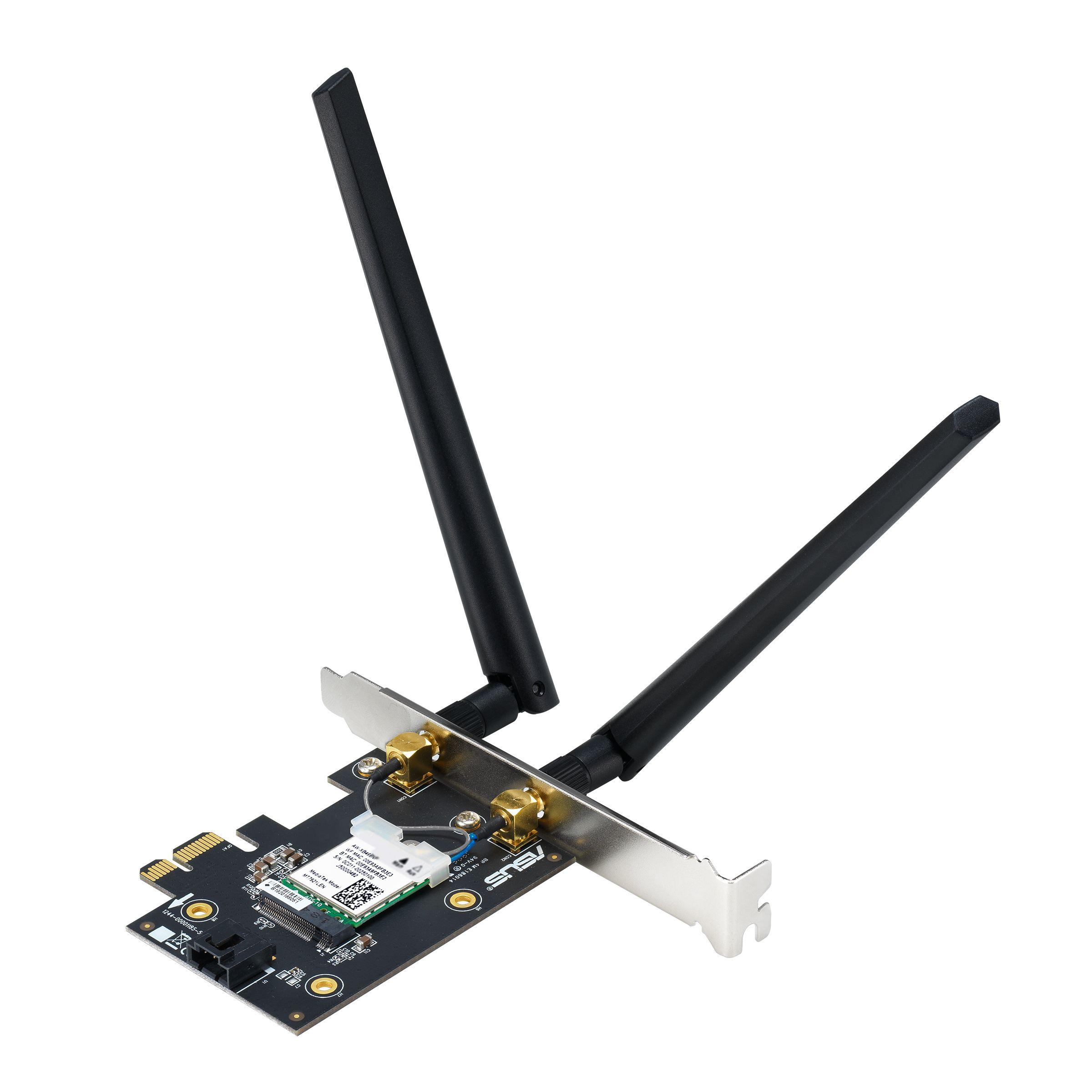 Placa de Rede PCIe ASUS PCE-BE6500 (Wi-Fi 7 - 2882 Mbit/s - Tri-band - Preto e Inox) — miniatura 4