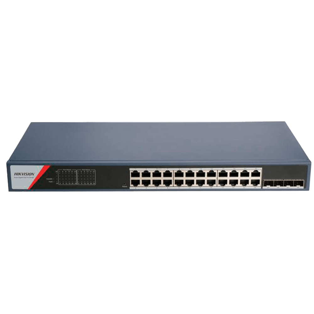 Switch PoE Gerível HIKVISION DS-3E1528P-SI-24P4F (10/100/1000 Mbps - Switch PoE gerível)