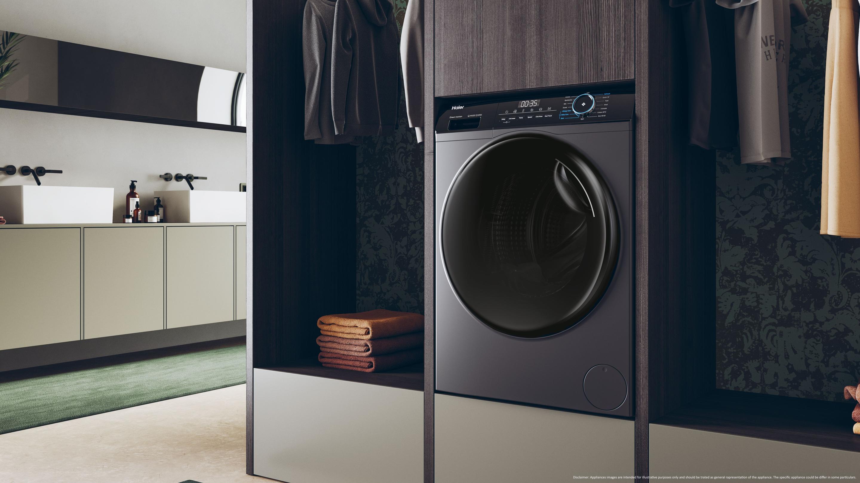 Máquina de Lavar e Secar Roupa Independente HAIER HWD80B14939S8IB (B - 8 kg - 5 kg - Antracite) — miniatura 11