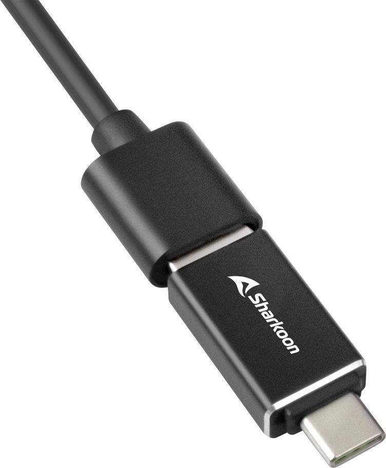 Hub USB-C SHARKOON (0,45 m - Preto)