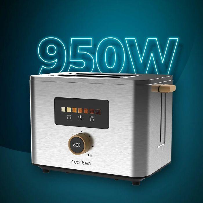 Torradeira CECOTEC Touch&Toast Double (950 W - 2 fatias - Inox) — miniatura 4