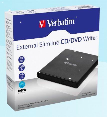 Gravador Externo de CD/DVD VERBATIM 98938 Slimline (Preto)