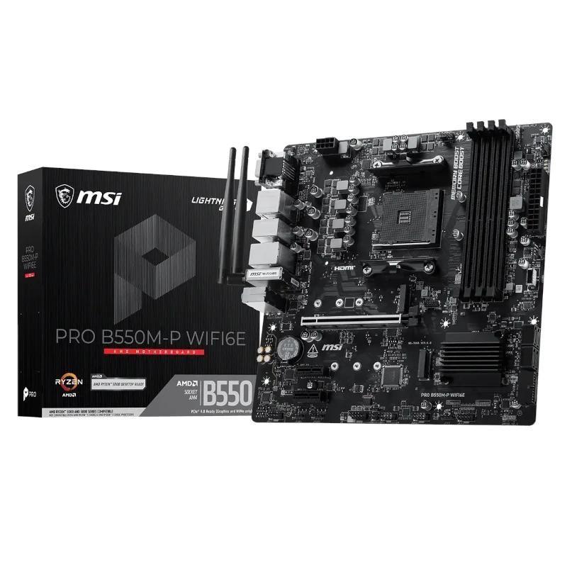 Motherboard MSI PRO B550M-P WiFi6E (AMD AM4 - AMD Ryzen - Micro-ATX), miniatura 3