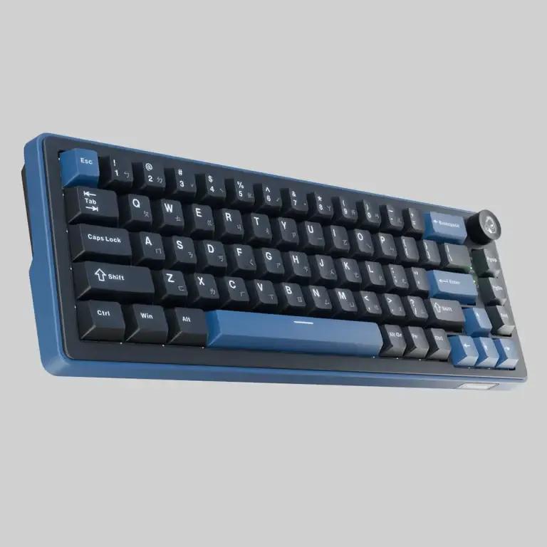 Teclado DUCKY OK-M 98 (QWERTY PT - Mecânico - Bluetooth - Preto e Azul) — miniatura 3