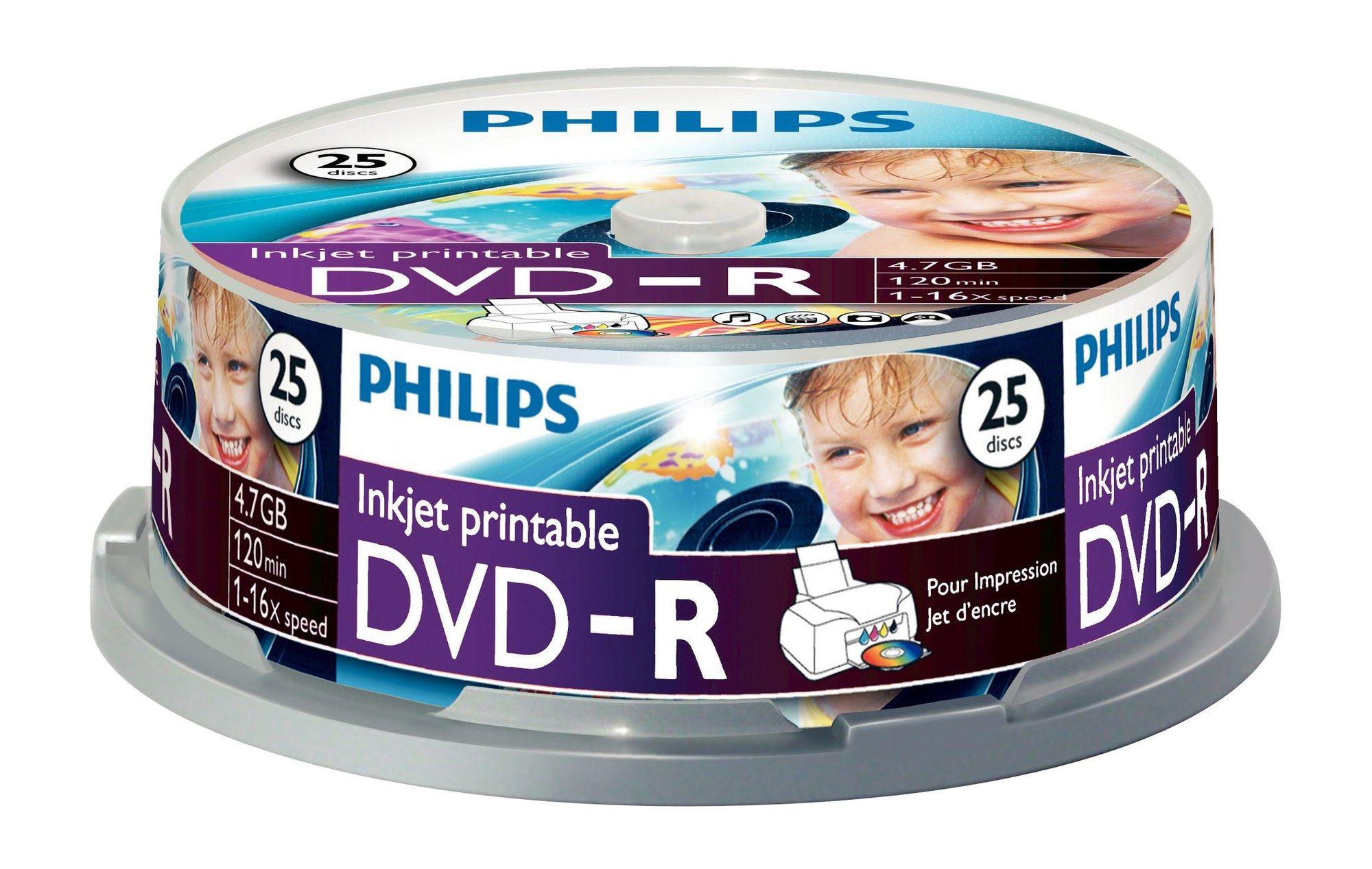 DVD-R PHILIPS DM4I6B25F/00 (DVD-R - Branco)