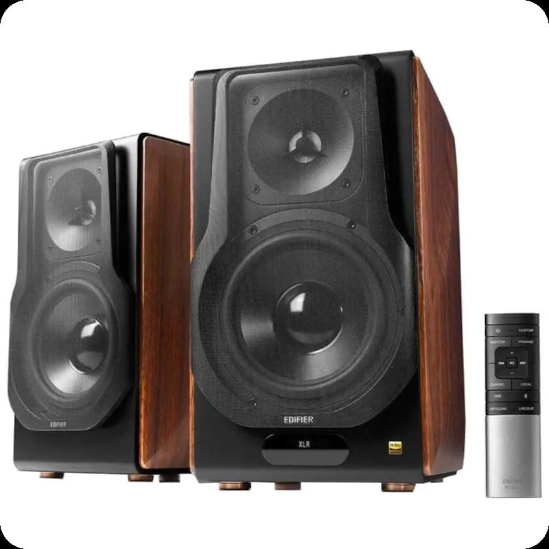 Colunas EDIFIER S3000MKII (Coaxial, Ótico, XLR - 256 W RMS - Colunas estéreo 2.0 - Castanho)