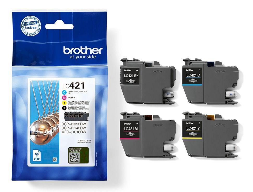 Pack de Tinteiros BROTHER LC421VAL (200 páginas - Preto, Ciano, Magenta e Amarelo), miniatura 3