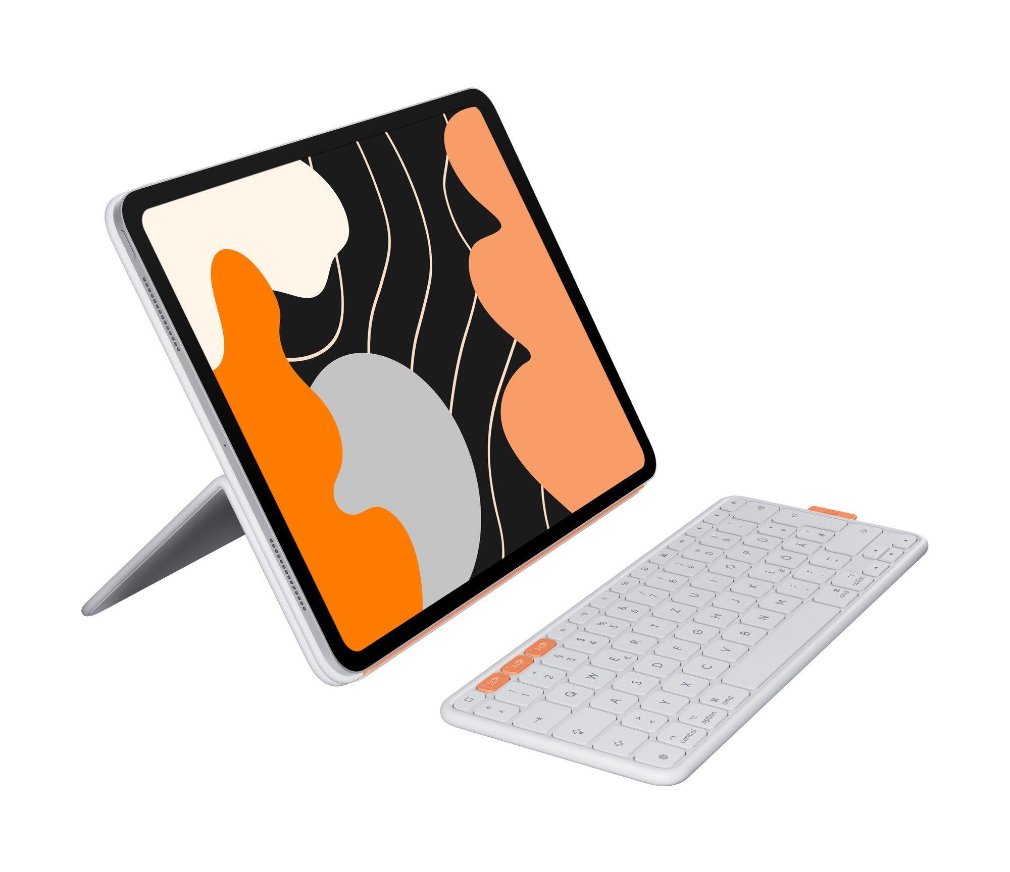 Teclado LOGITECH Flip Folio (Bluetooth 5.1 LE - Layout DE - iPad 13" - Cinzento-claro), miniatura 2