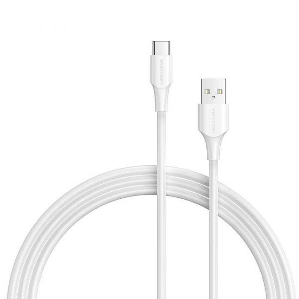 Cabo USB-A para USB-C VENTION CTHWH (2 m - USB C - USB A - Branco) — miniatura 2