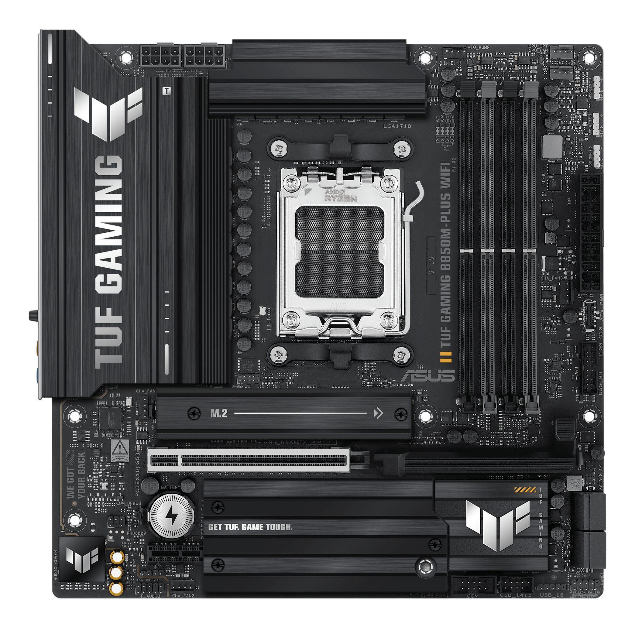Motherboard ASUS TUF GAMING B850M-PLUS WIFI (AM5 - micro ATX - Duplo canal - Preto) — miniatura 4