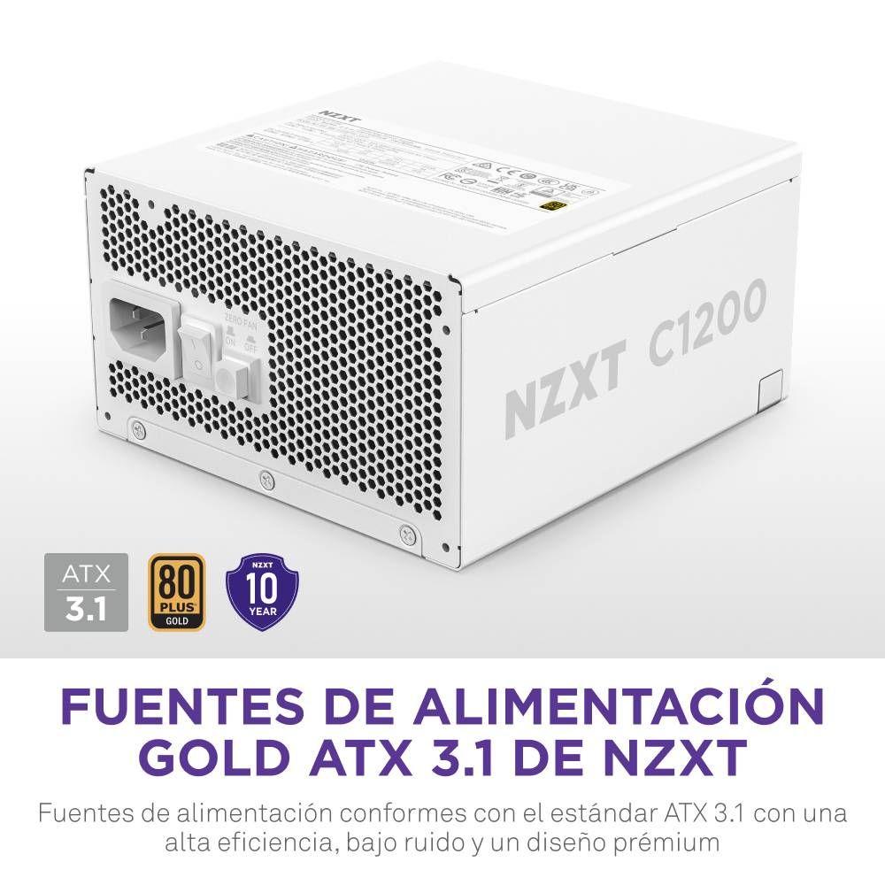 Fonte de Alimentação NZXT C1200 Gold (ATX - 1200 W - 80 PLUS Gold - Branco), miniatura 5