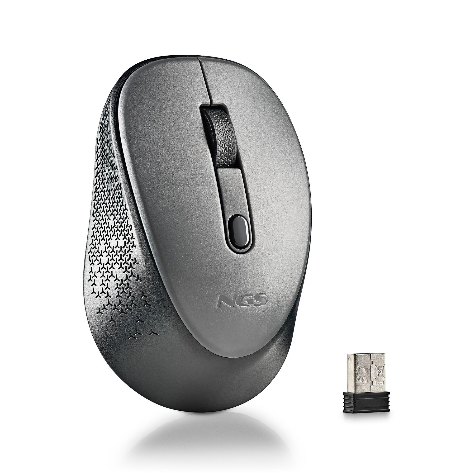 Rato NGS Dew (Ambidestro - 1600 DPI - Ótico - Cinzento) — miniatura 4