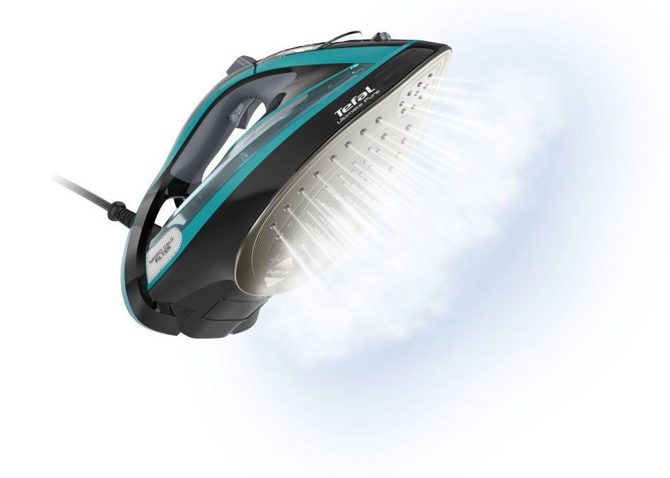 Ferro de Engomar a Vapor TEFAL FV9844E0 (3200 W - 0,35 l - Base Autoclean Durilium - Preto e Azul), miniatura 4