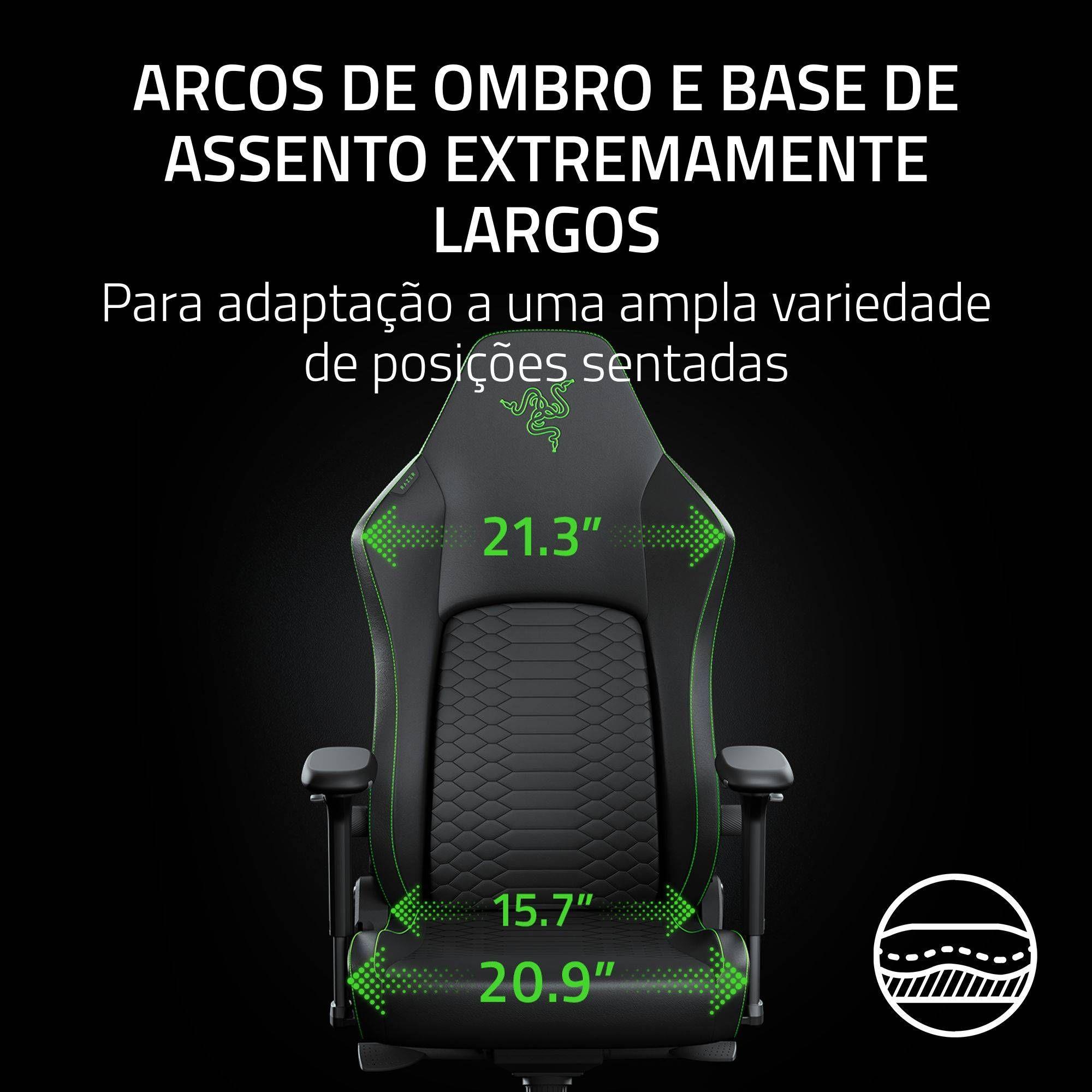 Cadeira Gaming RAZER Iskur V2 NewGen (136 kg - 140 cm - Couro - Rosa), miniatura 5