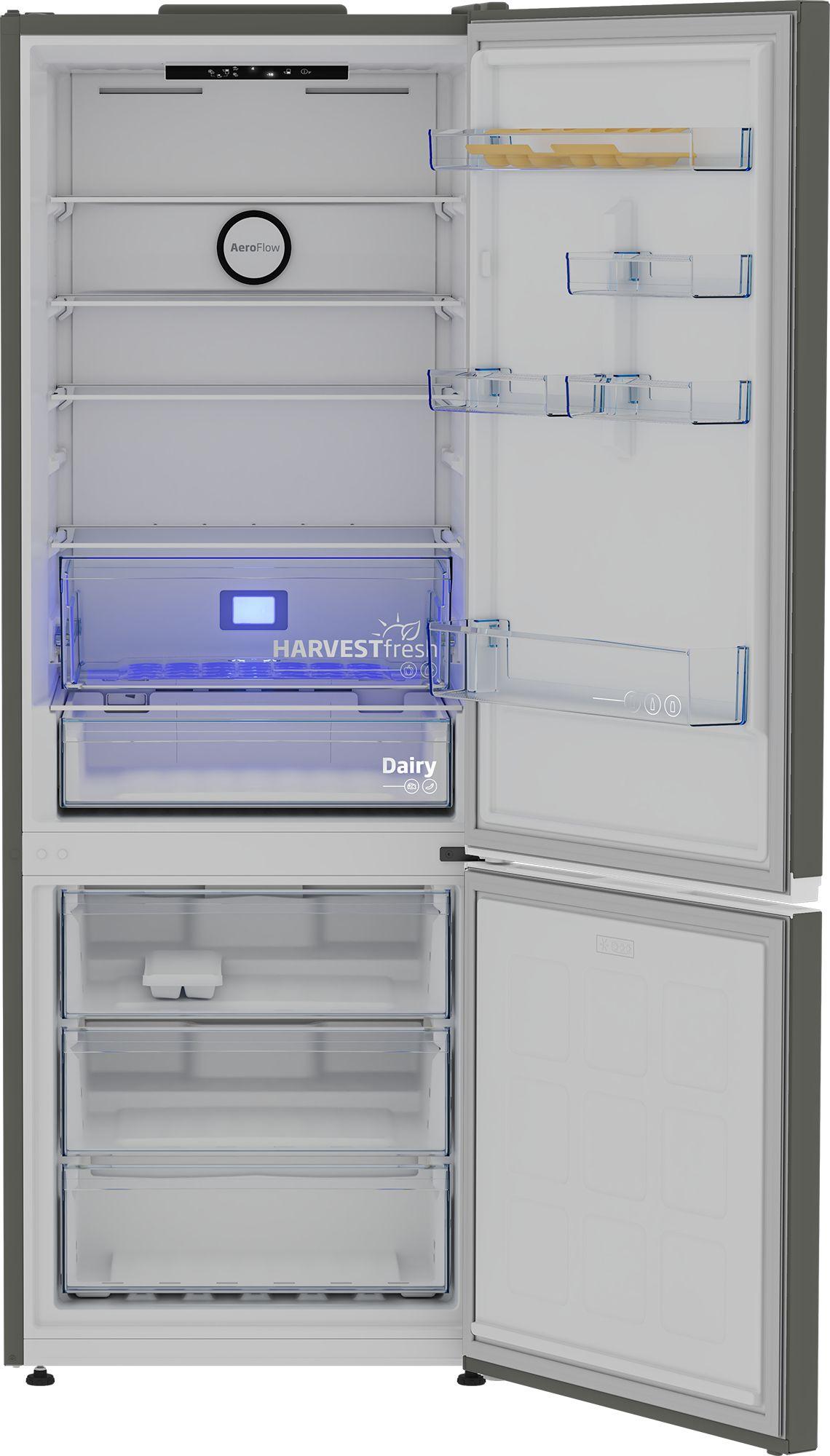 Frigorífico Combinado Independente BEKO B3RCNE564HG (490 L - 192x70x74,5 cm - 70 cm - Cinzento) — miniatura 3