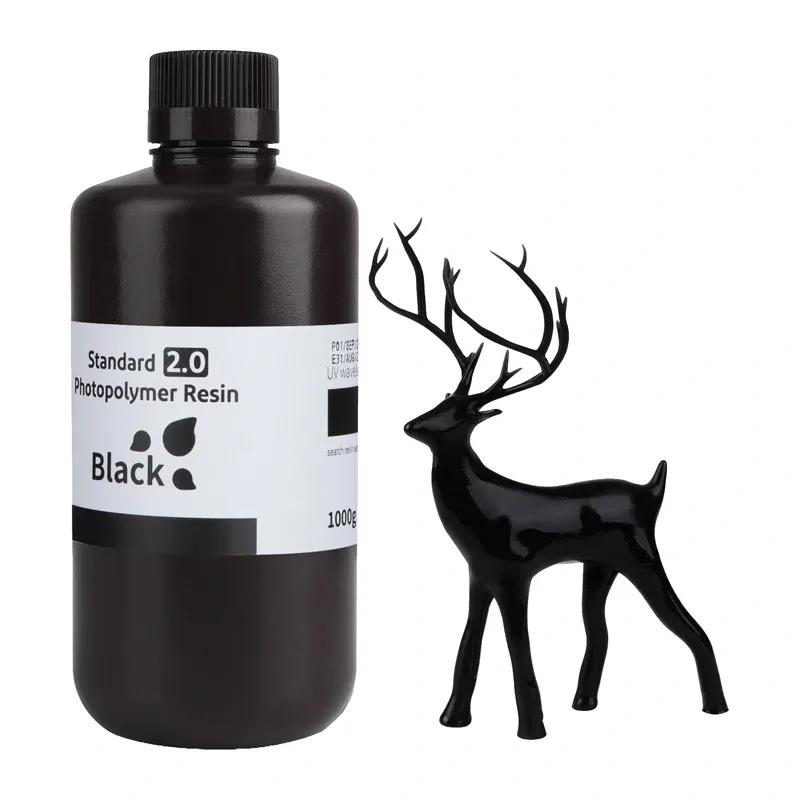 Resina para Impressão 3D ELEGOO Standard 2.0 (1 kg - Preto), miniatura 2