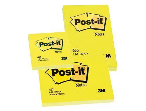 Blocos de Notas Adesivas POST-IT 653E (38 x 51 mm - Amarelo-canário), miniatura 2