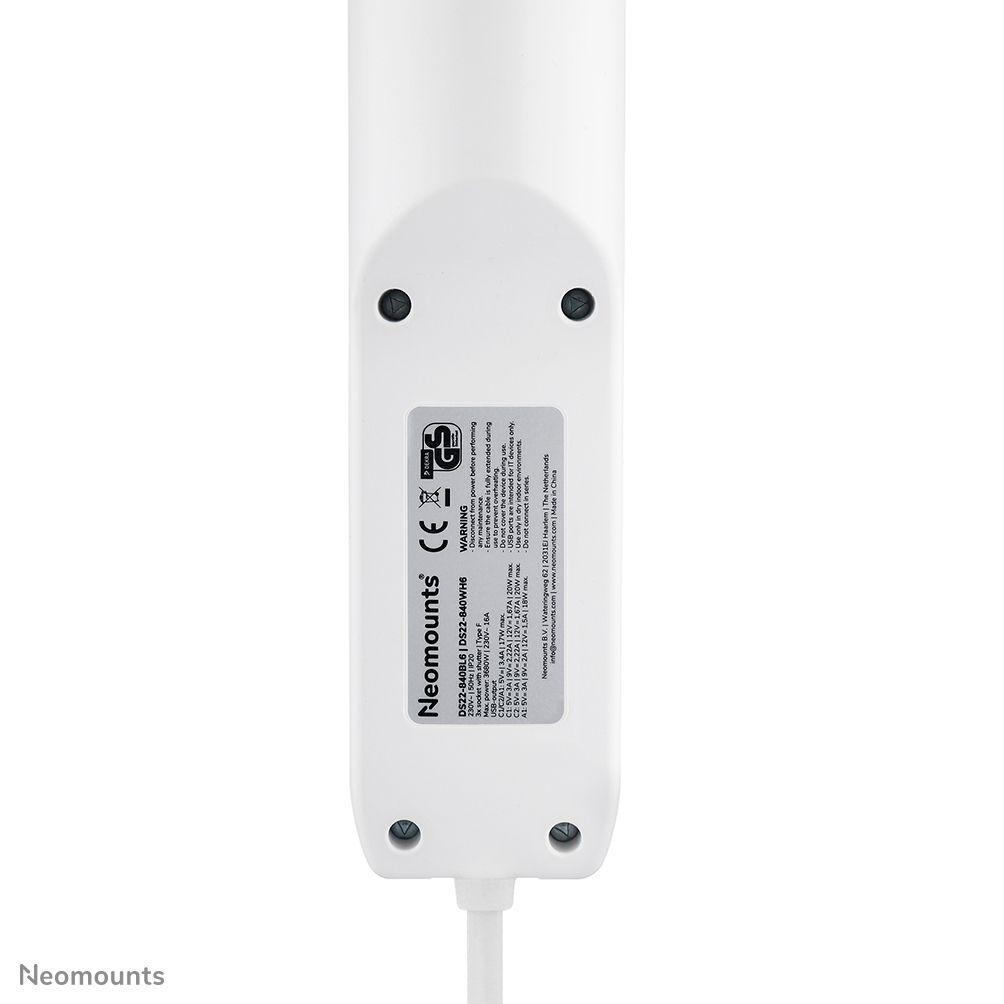 Extensão Elétrica de Mesa NEOMOUNTS DS22-840WH6 (Tipo F - Branco) — miniatura 5