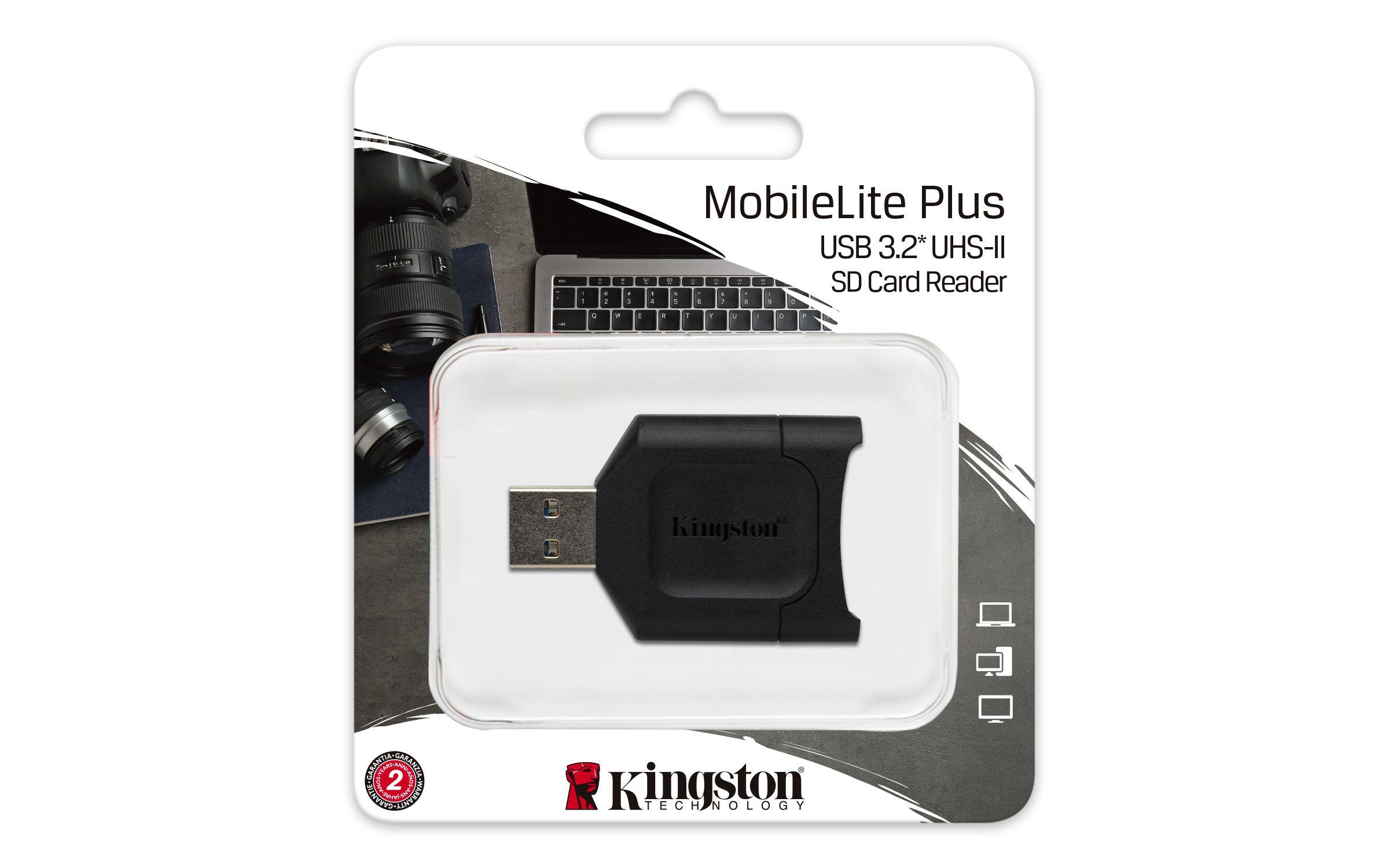 Leitor de Cartões KINGSTON MobileLite Plus MLP (SD - SDHC/SDXC - Preto) — miniatura 3