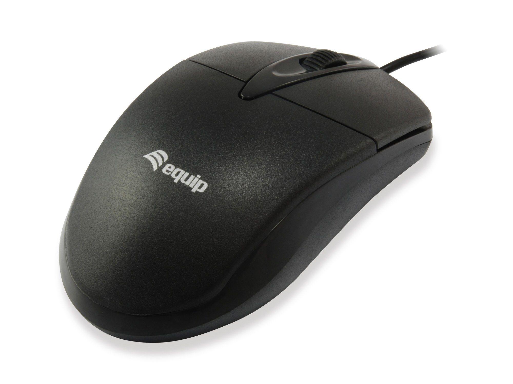 Rato EQUIP 245102 (Ambidestro - 1000 DPI - Ótico - Preto)