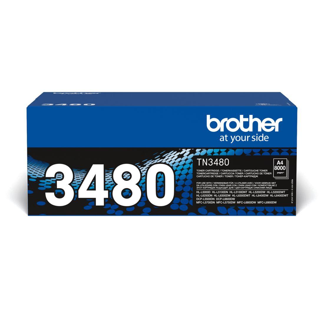Toner BROTHER TN-3480 (8000 páginas - Preto) — imagem 1