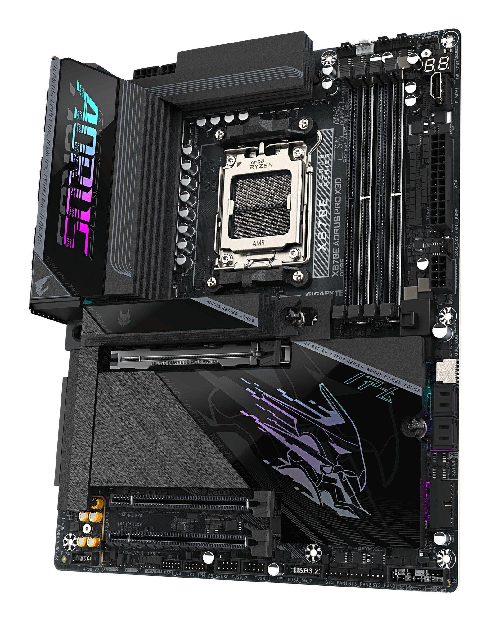 Motherboard GIGABYTE X870E AORUS PRO X3D (AM5 - ATX - Canal duplo - Preto), miniatura 4