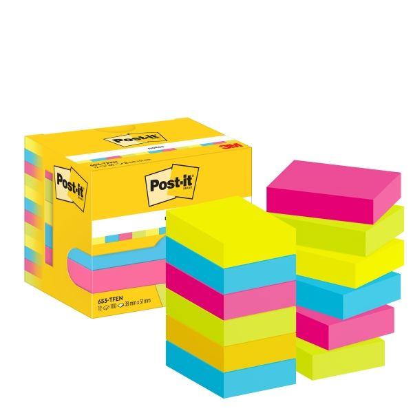 Blocos de Notas Adesivas POST-IT 7100290179 (38 x 51 mm - Cores sortidas)
