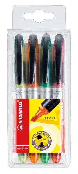 Marcadores Fluorescentes STABILO Navigator 545/4 (4 unidades - Multicor)