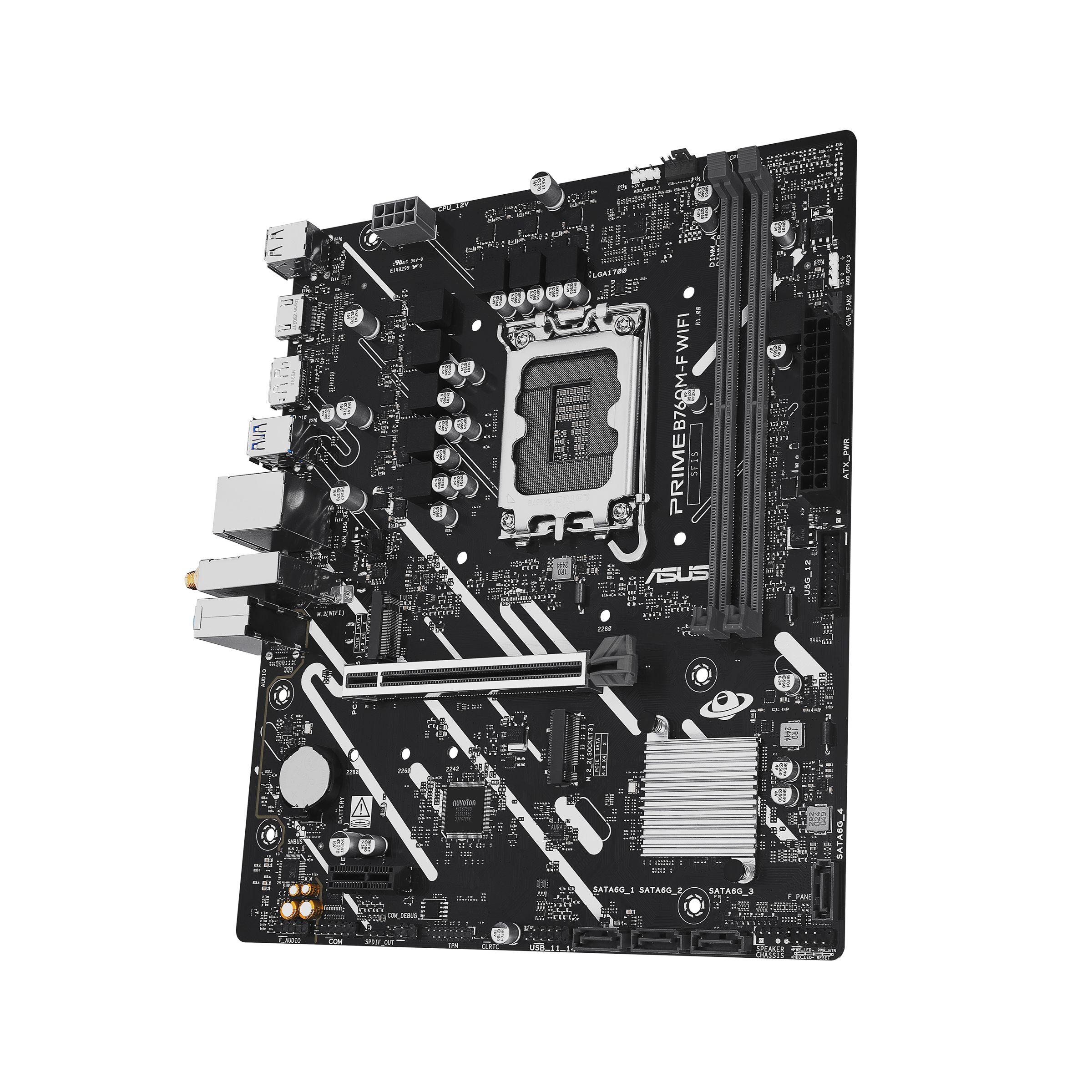 Motherboard ASUS PRIME B760M-F WIFI (LGA 1700 - micro ATX - Duplo canal), miniatura 6