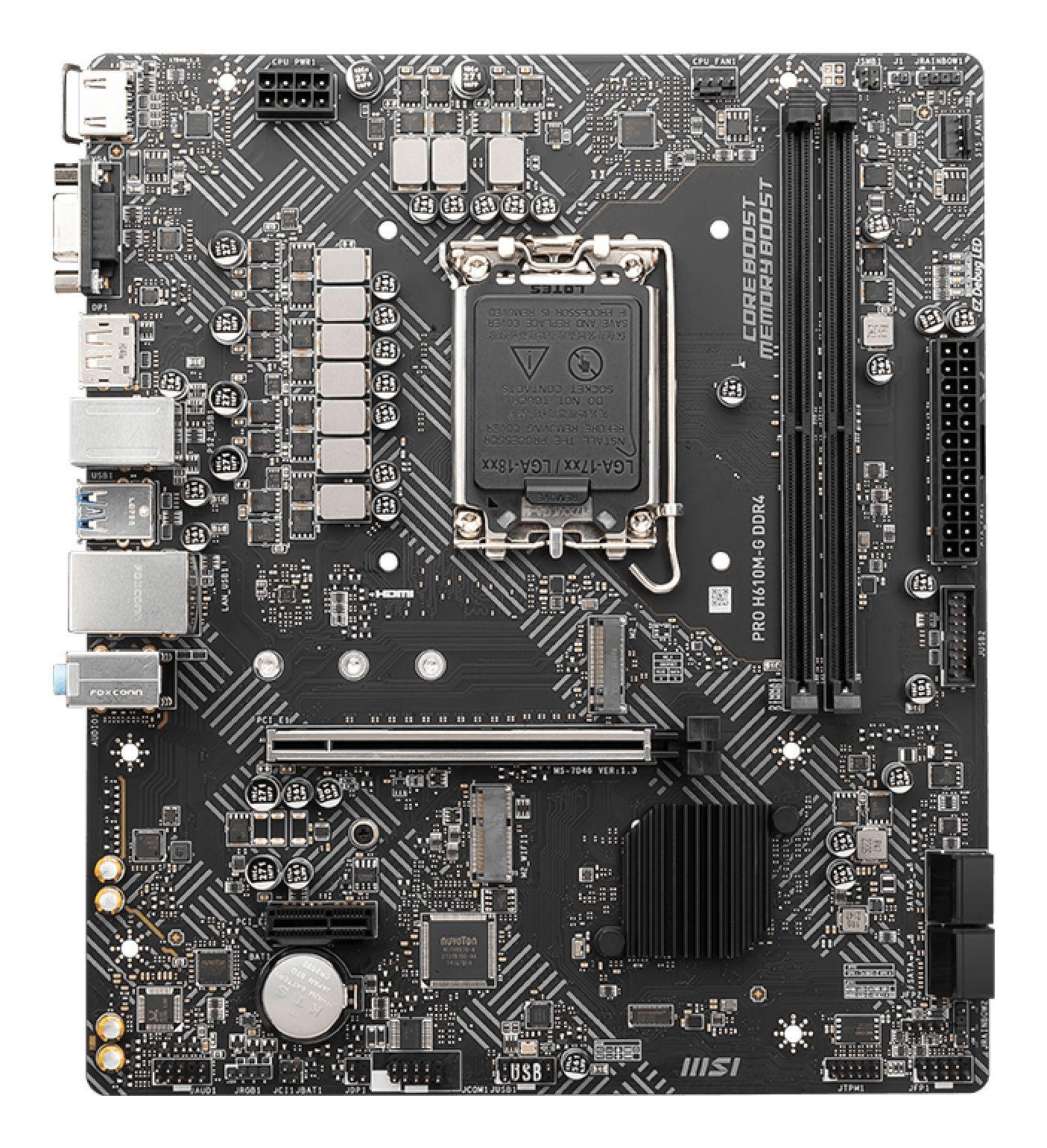 Motherboard MSI PRO H610M-G DDR4 (LGA 1700 - Intel® Core™ i9 - micro ATX - Preto), miniatura 2