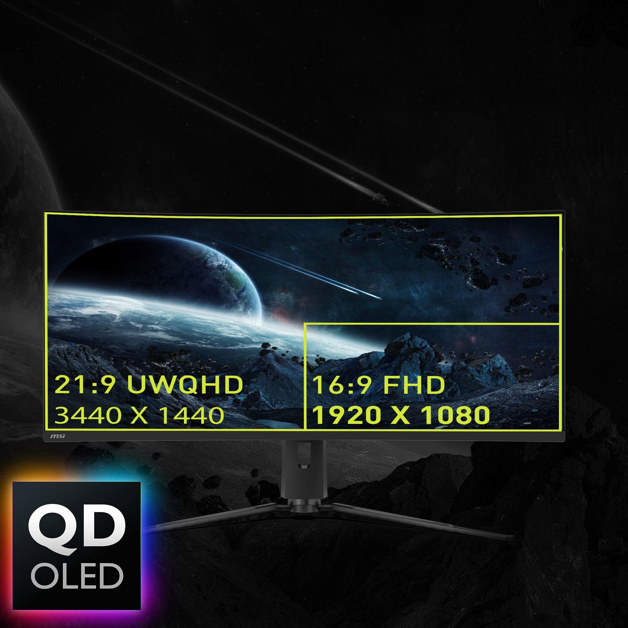 Monitor MSI MAG 341CQPDE QD-OLED (34" - OLED - 175 Hz - Preto) — miniatura 7