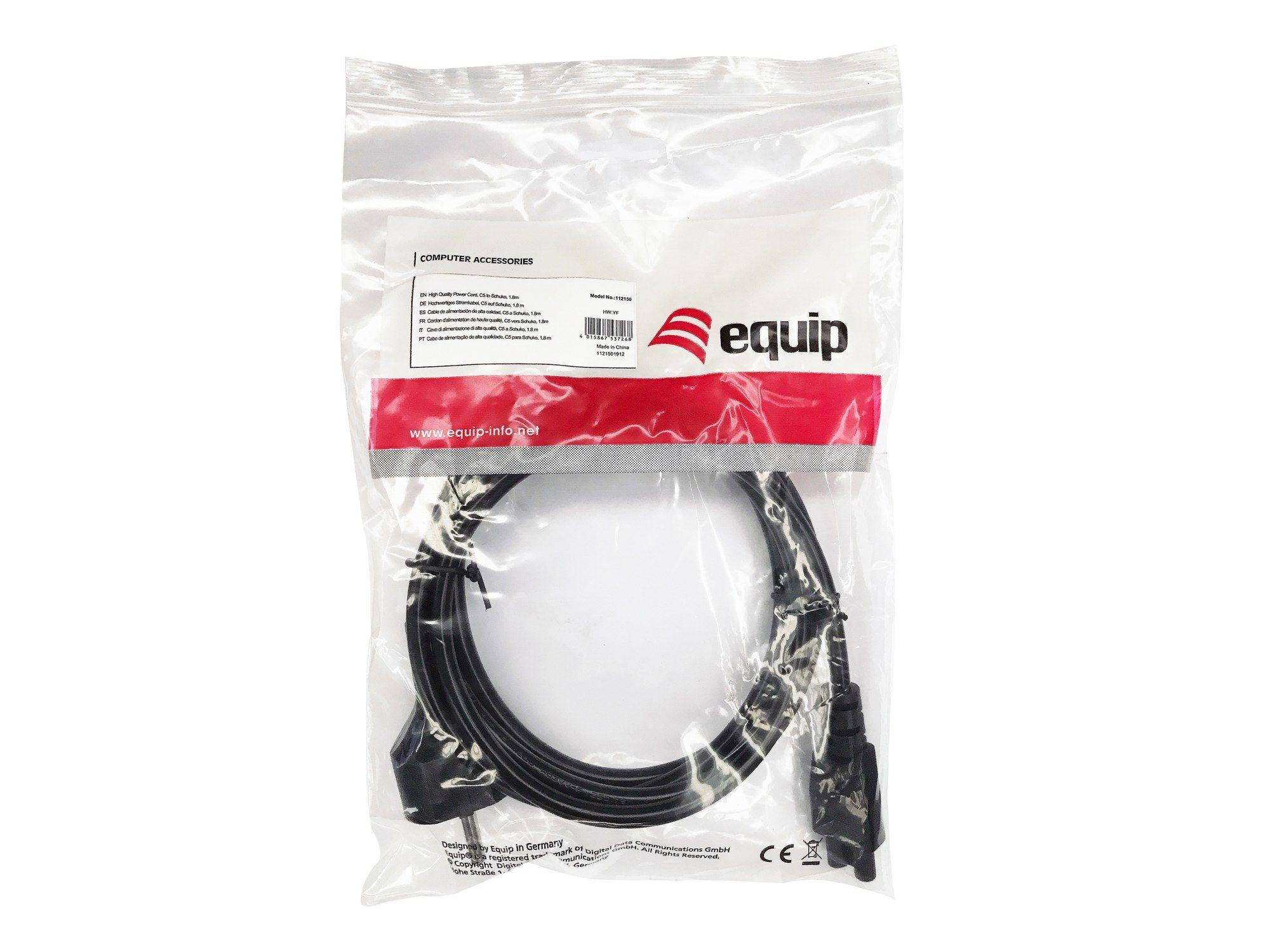 Cabo de Alimentação EQUIP 112150 (1,8 m - CEE 7/7 - IEC C5 - Preto) — miniatura 4