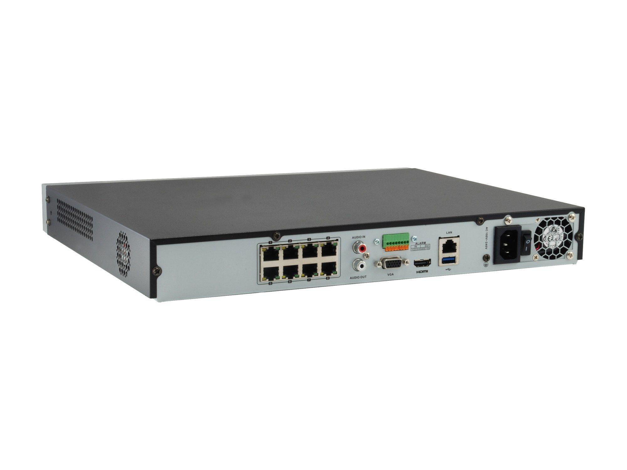 Gravador de Vídeo em Rede (NVR) LEVELONE NVR-0508 (8 Canais - 8 Portas PoE - H.265/H.264 - Preto) — miniatura 2