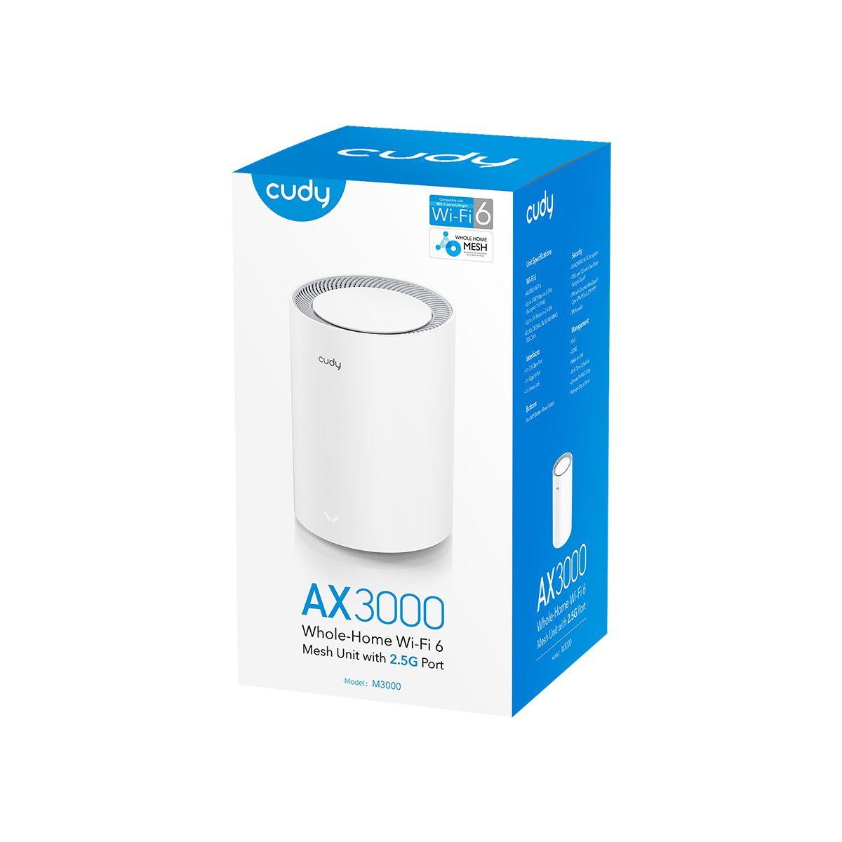 Sistema Wi-Fi Mesh CUDY M3000(1-PACK) V2.0 (Wi-Fi 6 - Dual-band - 1 unidade - Branco), miniatura 4