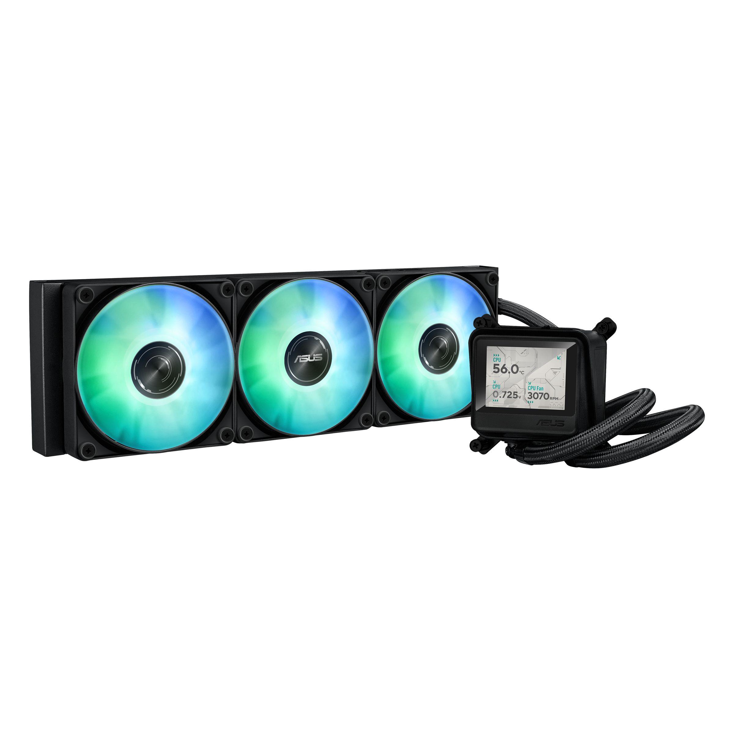 Sistema de Refrigeração Líquida ASUS MAX GAMING LC 360 ARGB LCD (12 cm - 2500 RPM - Multi - Preto), miniatura 2