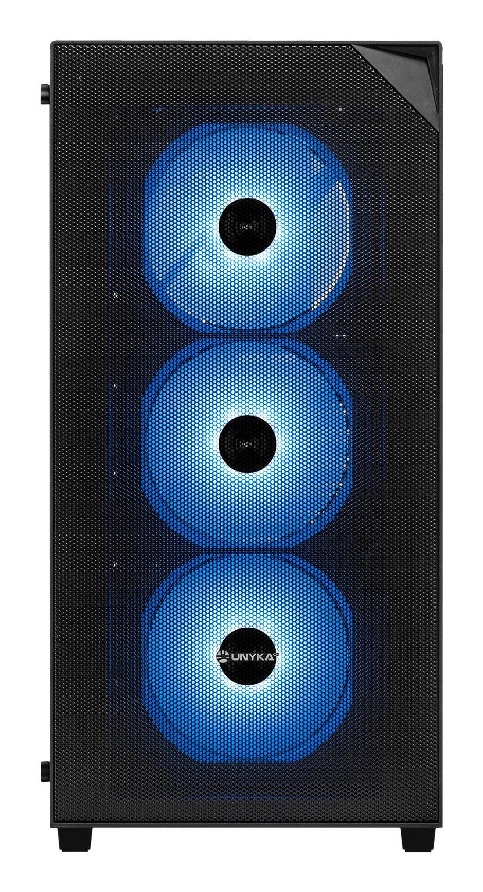 Caixa PC Gaming UNYKACH Revelat Mesh Compact Edition (ATX, ITX, micro ATX - Semitorre - 16,5 cm - Preto) — miniatura 2