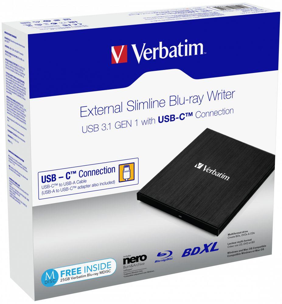 Gravador Blu-ray Externo VERBATIM 43889 (Preto) — miniatura 3