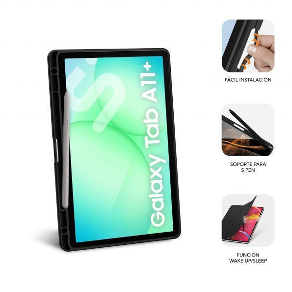 Capa Tipo Livro SUBBLIM Clear Shock para Samsung Galaxy Tab A11+ 11 (11" - Samsung - Poliuretano - Preto) — miniatura 3
