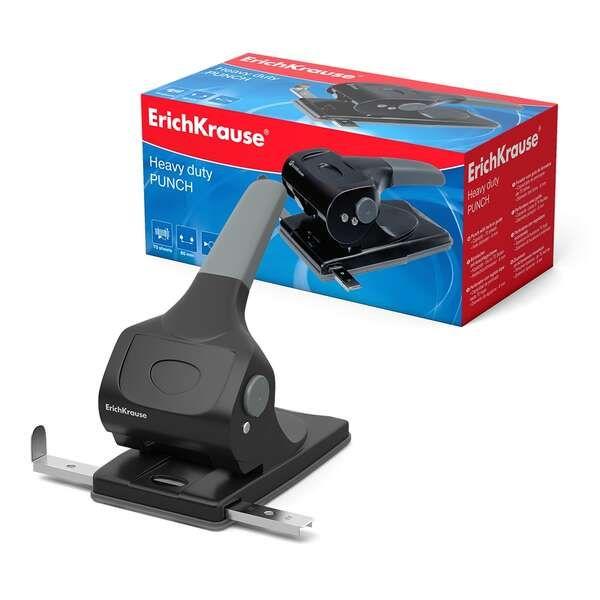 Perfurador de Papel ERICHKRAUSE Elegance Classic (Aço de alta qualidade - Preto/Cinzento)