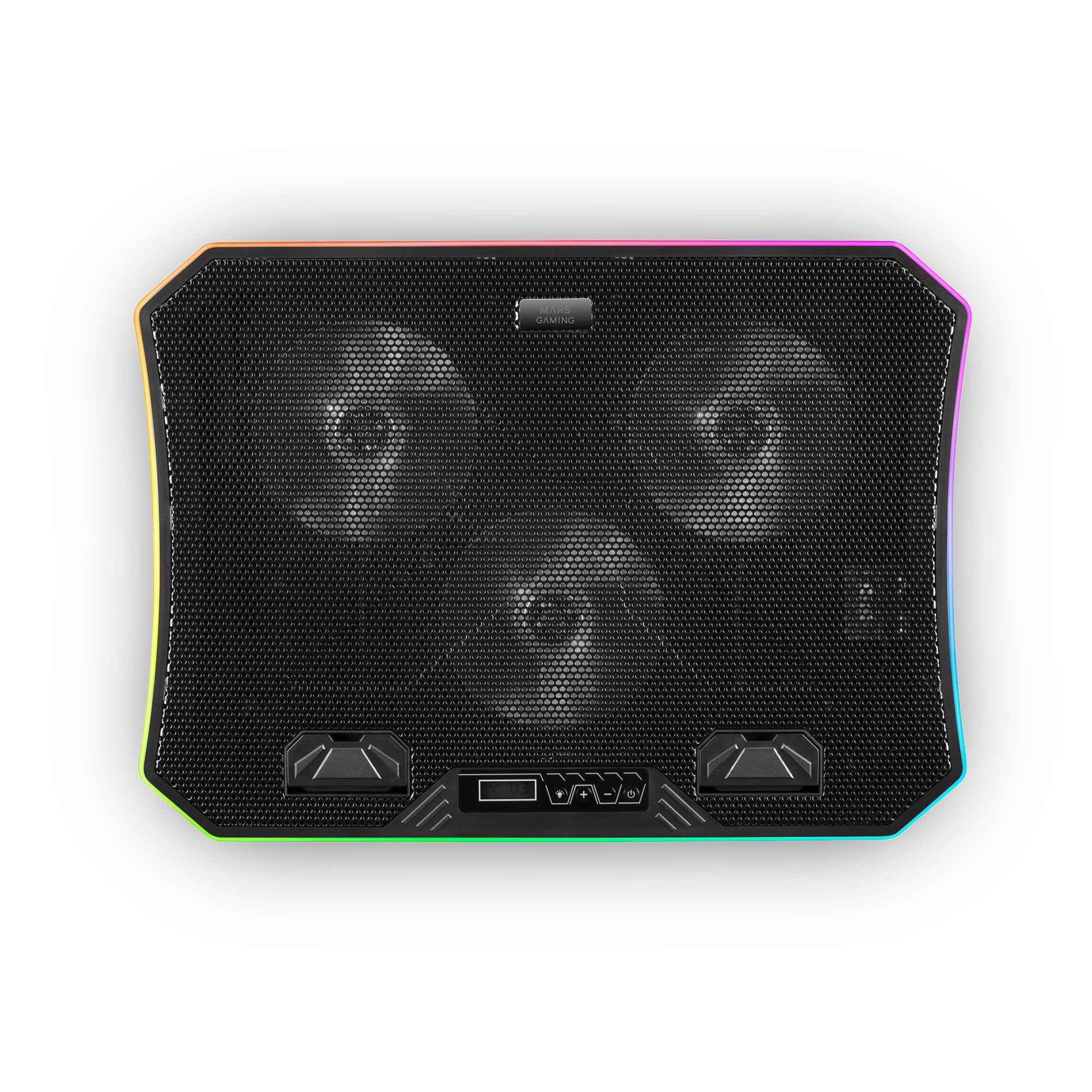 Base de Refrigeração MARS GAMING MNBC6 (19" - 3 Ventoinhas - Preto) — miniatura 3