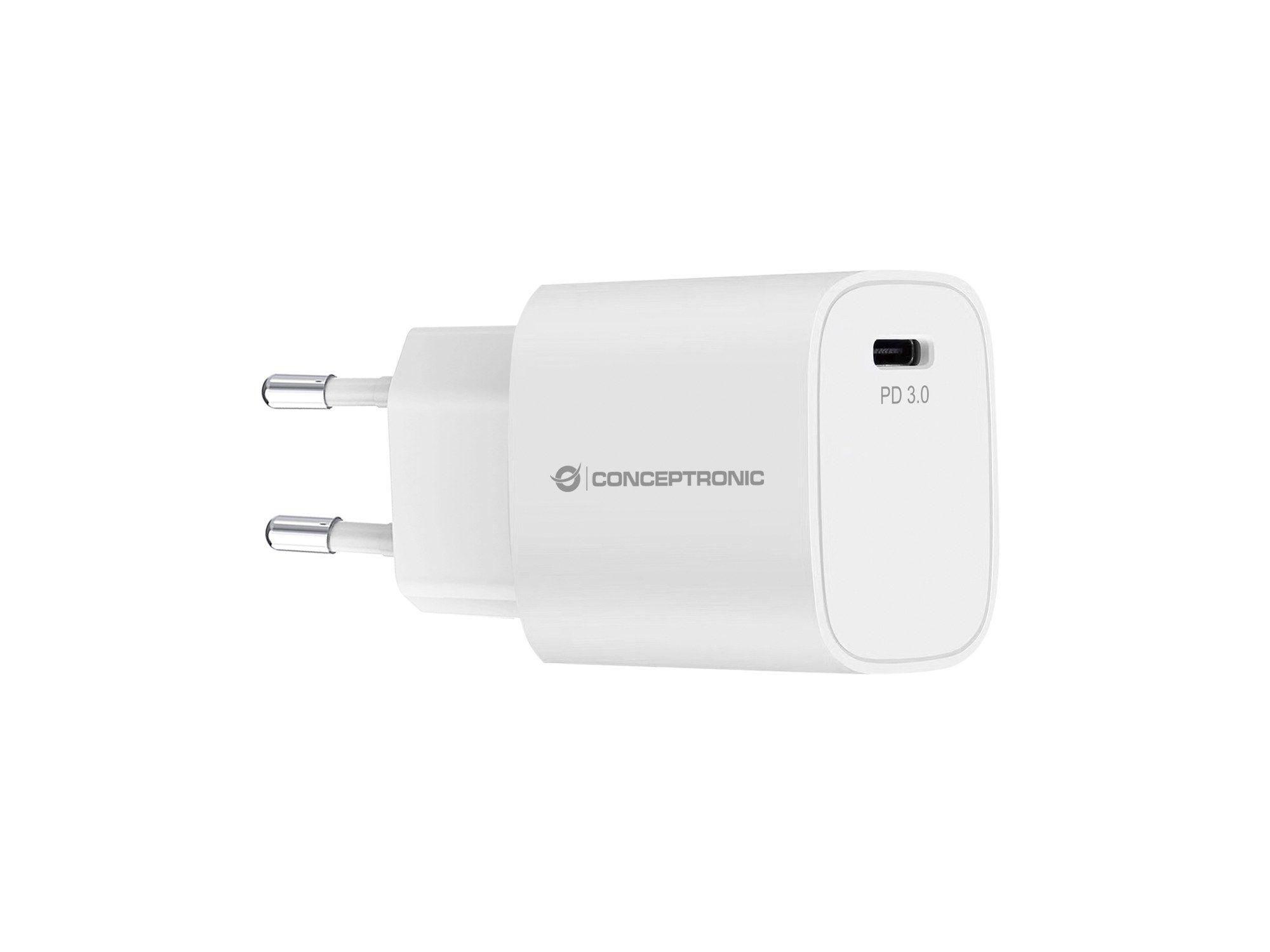 Carregador de Tomada CONCEPTRONIC ALTHEA14W (1 porta USB-C - Universal - AC - Branco)
