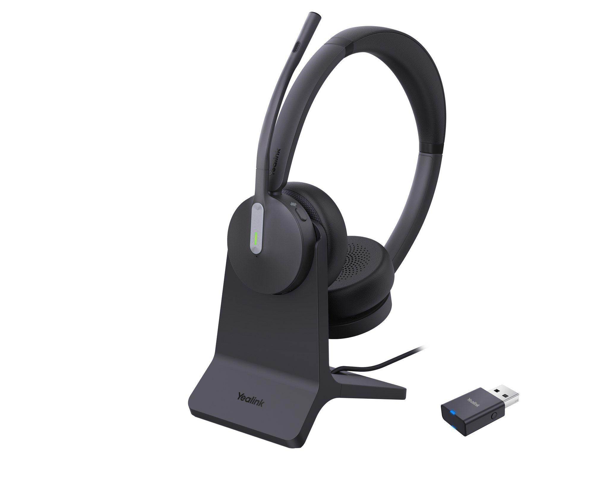 Auscultadores YEALINK WH64 Hybrid Dual (Binaural - Sem fios - Supra-aural - Preto)