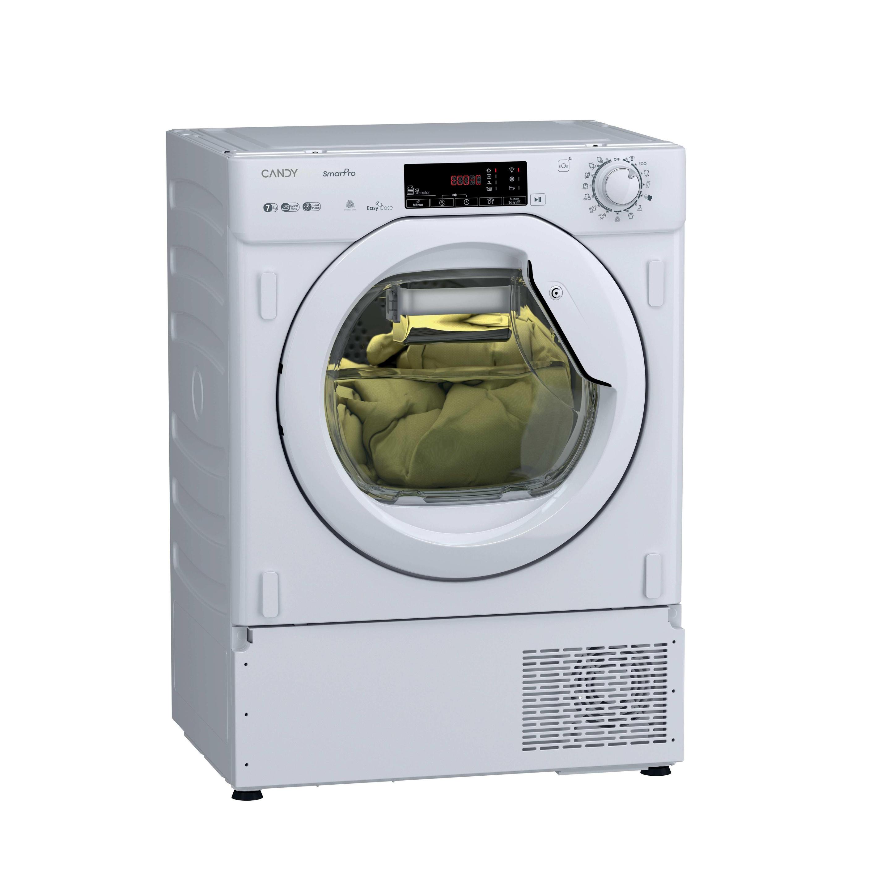 Máquina de Secar Roupa de Encastre CANDY BCTDH7A2TES (7 kg - Bomba de calor - Esquerdo - Branco), miniatura 2
